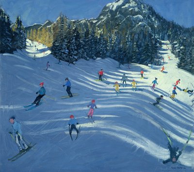 Zwei Skipisten, 2004 von Andrew Macara